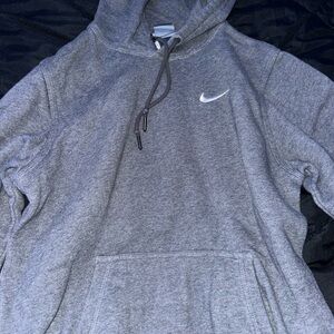 Nike Gray Pullover Sweater with Swoosh Logo